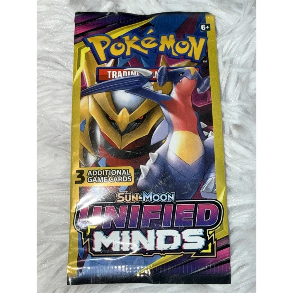 Pokemon TCG Sun Moon Unified Minds 3-Card Booster Pack Giratina Garchomp Sealed